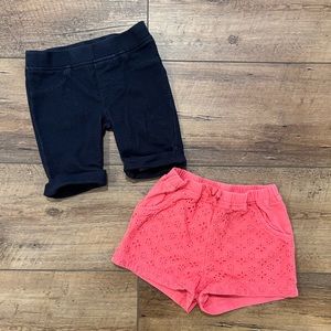 Bundle of Two Baby Girl Shorts, 24 months and 2T